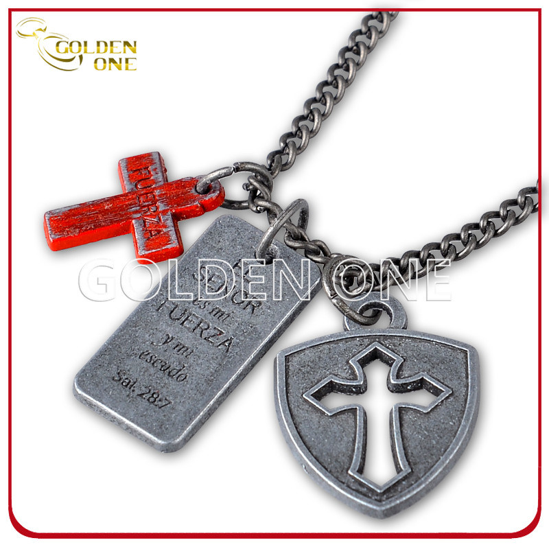 Werbegeschenk bedruckte Epoxidbeschichtung Metall-Dog-Tag-Tag