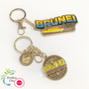 Wholesale Metal Beautiful City Logo Accessories Keyring Customized Design Soft Hard Enamel Metal Keychain For Bag Decoration