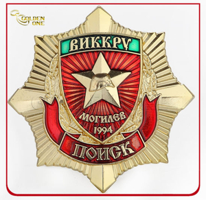 Customized Metal Gold Plating 3D Badge
