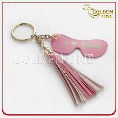 Promotional Custom Design Good Quality PU Leather Keychain