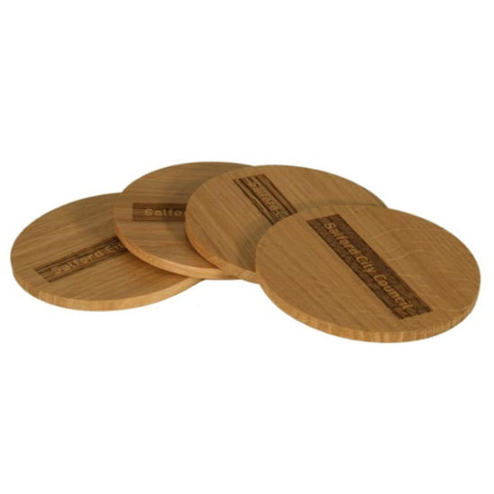 Round Shape PU Leather Coaster Set Five in One