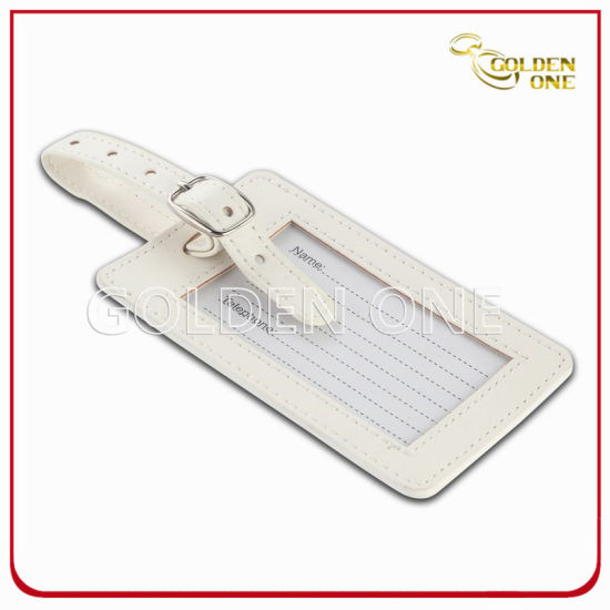 High Quality Embossing PU Leather Luggage Tag