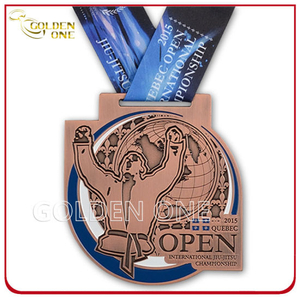 2015 Quebec Open Judo Customized Antique Copper Metal Medallion
