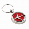 Oval Shape Blank Brushed Effect Metal Keyring