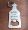 Customized Engraved Wooden Cover Stainless Steel Bottle Opener Keychain