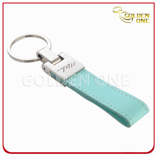 Promotion Best Seller PU Leather Keychain with Engraving Logo
