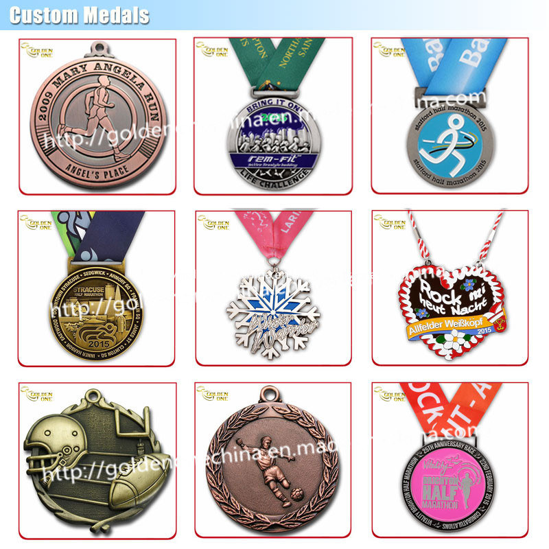 Metal personalizado 3D esculpido en la medalla de premio