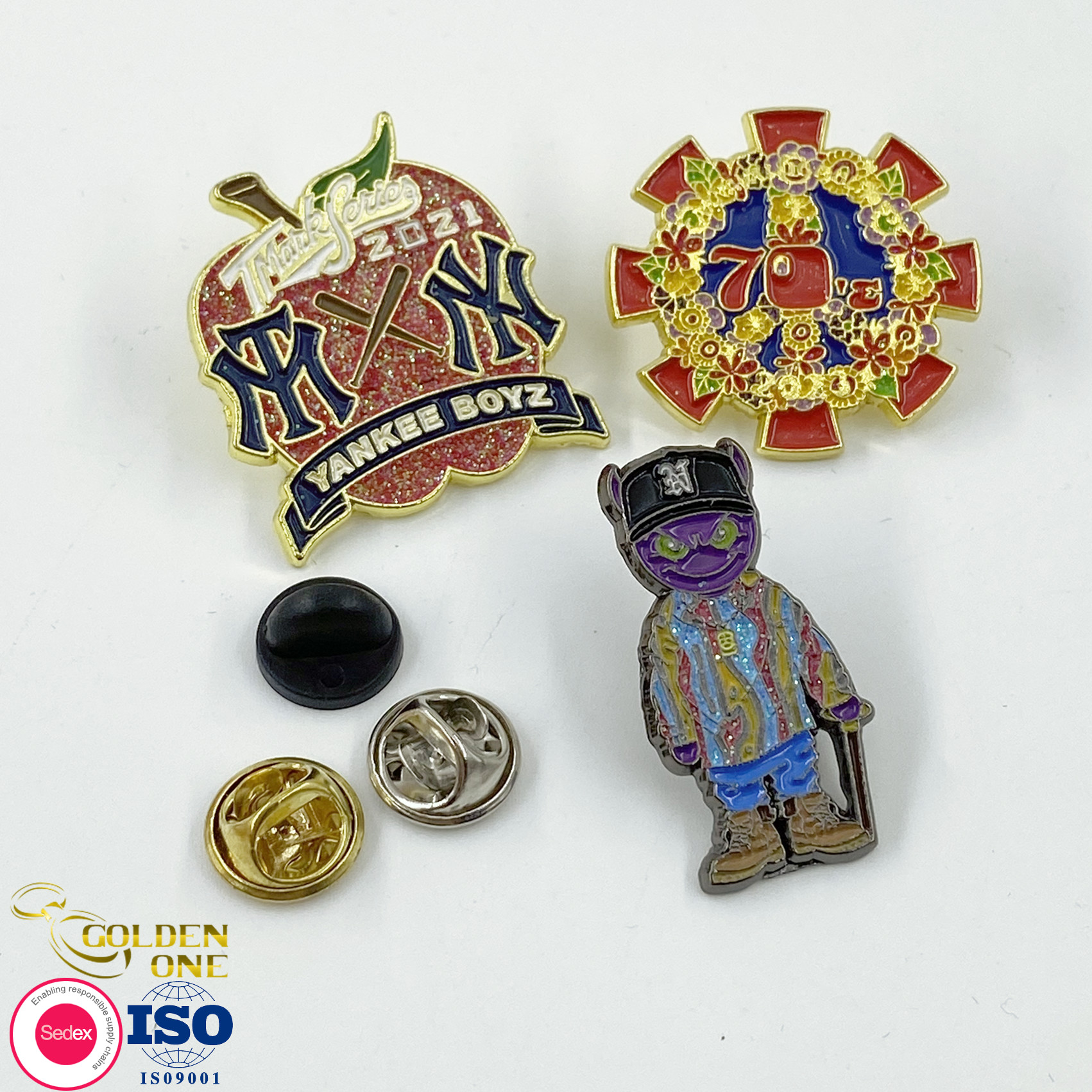 Manufacturer Direct Sell Pinsnickel plated Badge Metal Cute Cartoon Christmas Tree Hard Soft Enamel Lapel Pin For Gift
