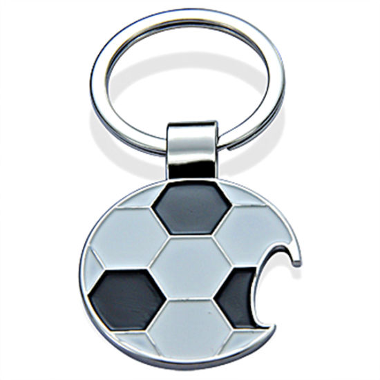 Antique Sliver Plated Beer Cap Metal Bottle Opener Keyring