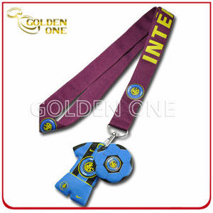 Heat Transfer Printing Lanyard Strap with Custom PVC Charms