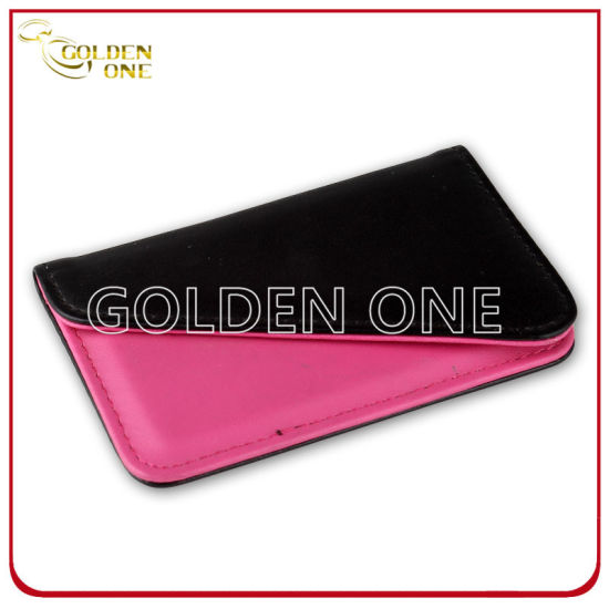Luxury Design Crocodile Pattern Leather Card Case with Metal Frame