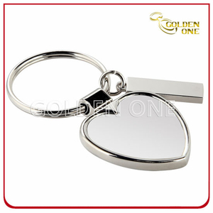 Promotion Gift Heart Shape Blank Metal Key Chain