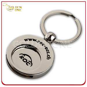 Promotion Gift Custom Logo Metal Trolley Coin Key Ring