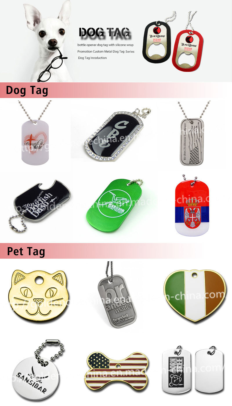 Kundenspezifische eisengestempelte weiche Emaille-Metall-Dog-Tag-Tag
