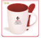 Promotion Heat Tranfer Printed Porcelain Mug with Spoon
