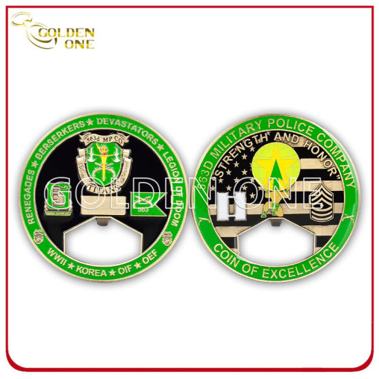 Custom Design Metal Military Bottle Opener Coin