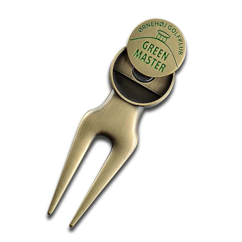 Promoci&oacute;n Dise&ntilde;o personalizado Metal Golf Divot Herramienta