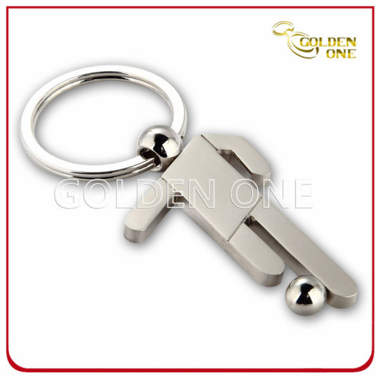 Promotional Gift Football Player Metal Zinc Alloy Keychain