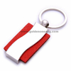 High Quality Shiny Nickel PU Leather Key Chain
