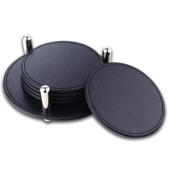 Personalized Screen Print Anodized Silver Square Aluminium Coaster