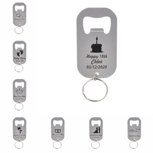 Wholesale Stainess Steel Personalized Decoration Engraved Custom Logo Enamel Metal 3D Bottle Opener Key Fob