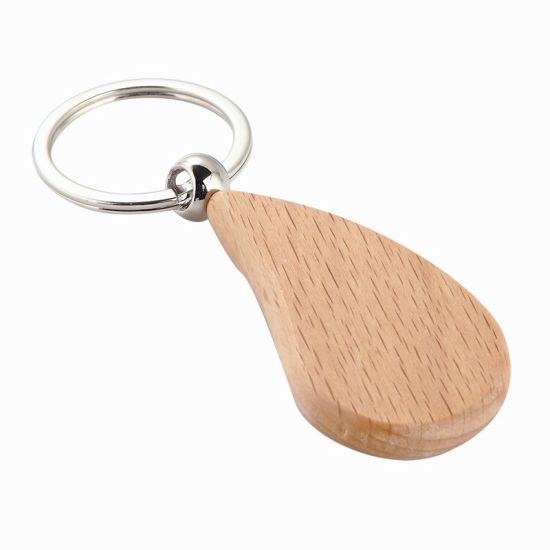 Creative Design Engrave Color Fill Wooden Key Chain