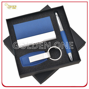 Promotional Metal Key Chain and Card Holder Gift Set