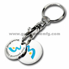 Soft Enamel Shopping Cart Trolley Coin Holder Key Chain