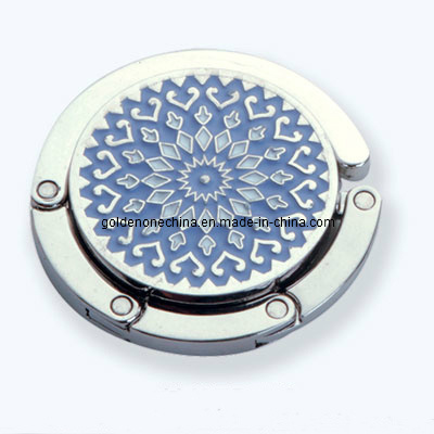 Printed Foldable Round Bag Hook for Christmas Gift (GO100)