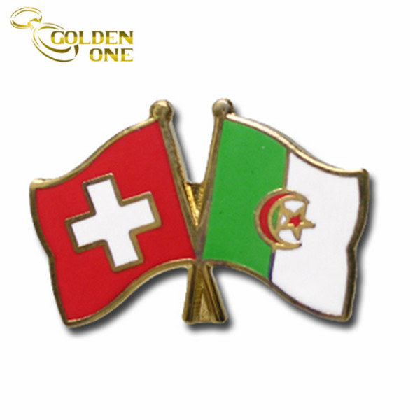 Insignia personalizada del pin de la bandera del esmalte suave