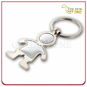 Promotional Creative Design Nickel Plating Metal Key Holder