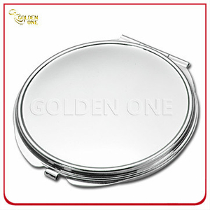 Blank Polish Chrone Circle Shape Metal Compact Mirror