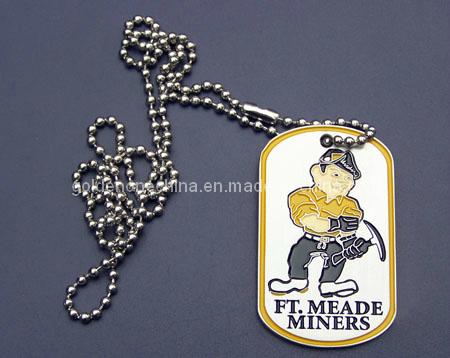Personalized Stamped Stainless Steel Soft Enamel Dog Tag (DT08)