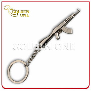 Novelty Style Gun Shape Nickel Plated Promotion Keychain