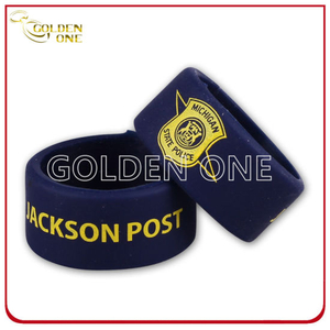 Custom Police Symbolize Logo Silk Screen Printing Silicone Finger Ring