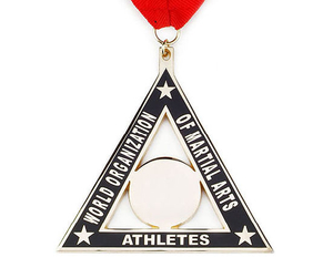 Custom Triangle Shape Athletics Hard Enamel Medallion