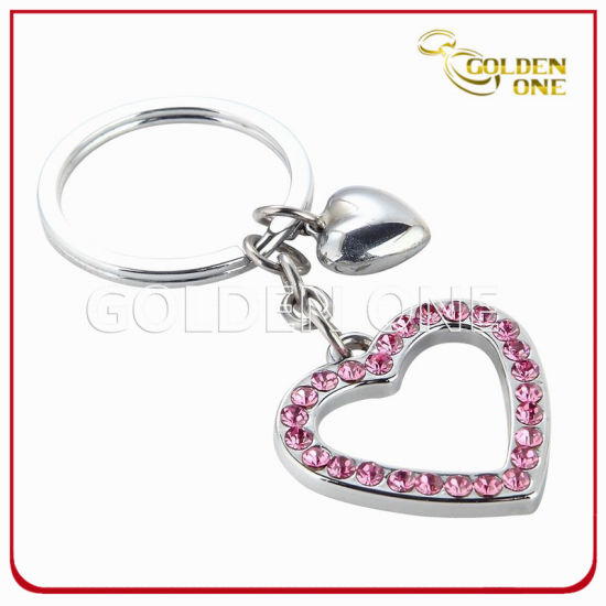 Fashion Design Two -Tone Finished Tyre Shape Metal Keyring