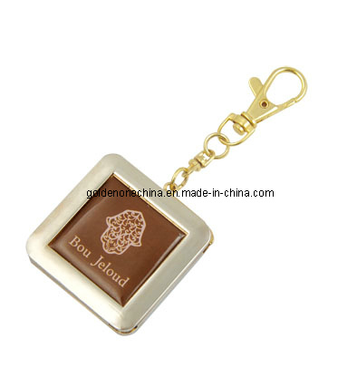 Customized Color Fill Nickle Plated Metal Souvenir Keychain