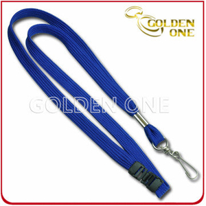 Promotion Pure Color Nylon Tube Lanyard with Metal Swivel Hook