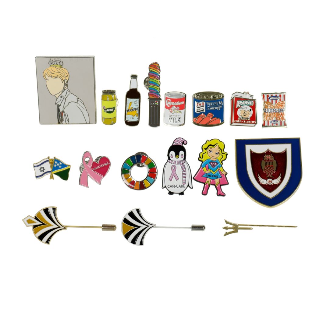 Regalo de promoci&oacute;n Barato personalizado 3D logo estilo de dibujos animados impreso suave cloisonne esmalte de esmalte de esmalte de lat&oacute;n