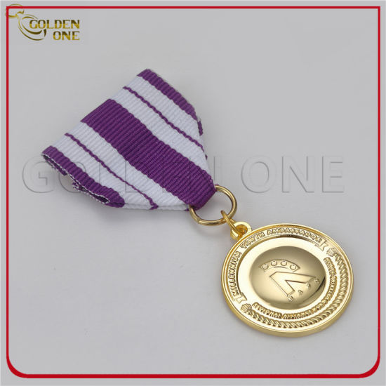 Custom 3D Zinc Alloy Metal Military War Army Sport Award Antique Plating Medal with Ribbon for Souvenir Gift