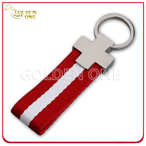 Best Seller Promotion Gift Metal Keychain with Nylon Lanyard