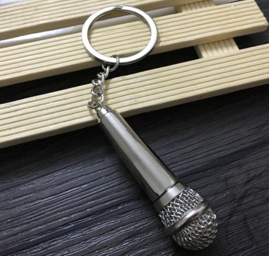 Hot Sell Metal Microphone Key Ring for Promotion Gift