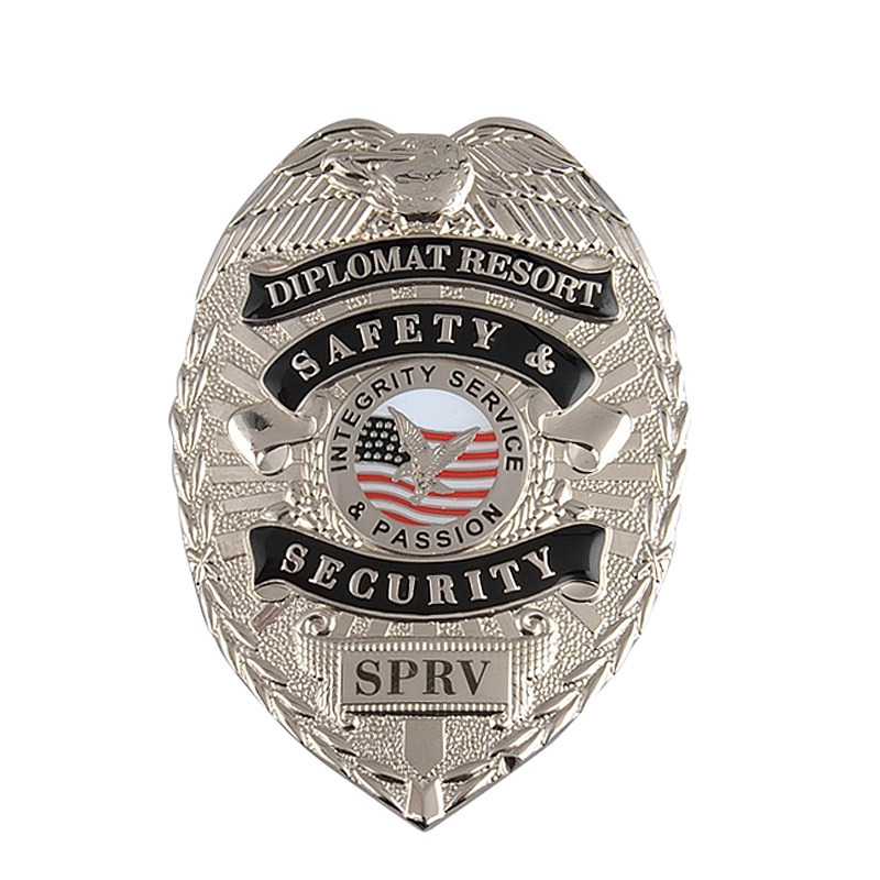 Regalo de souvenirs Logotipo personalizado 3D Chapado en oro Navy Esmalte de seguridad de esmalte militar Militar Metal Polic&iacute;a Insignia