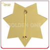 Custom Star Shape Gold Plated Military Badge with Safety Pin