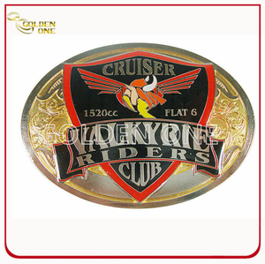 Customized Two Tone Finish & Color Fill Metal Belt Buckle