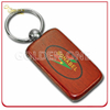 Custom Engrave Blank Wooden Key Ring with Brushed Metal