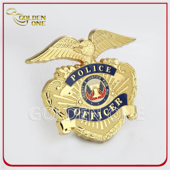 Custom Souvenir Gift Gold Plated 3D Engraved Military Metal Emblem