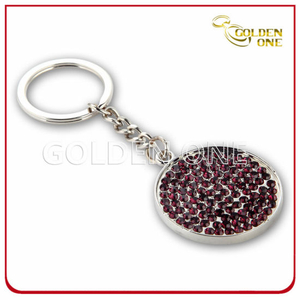Best Seller Metal Keychain with Colorful Crystal