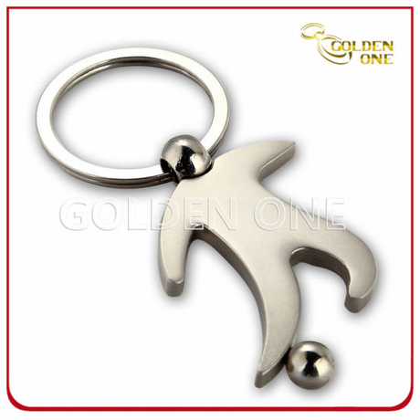 Custom Design Football Player Metal Key Chain for Gift